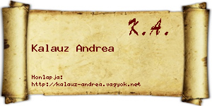 Kalauz Andrea névjegykártya