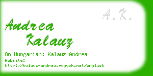 andrea kalauz business card